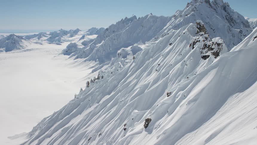 Snow is covering the mountain range