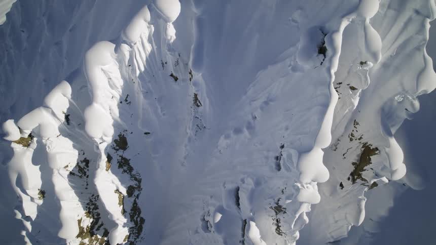 A snow covered mountain