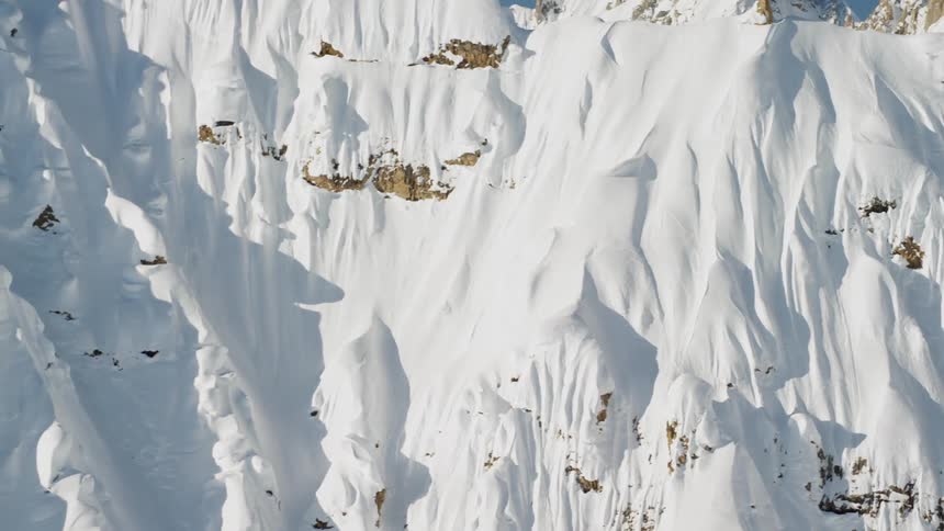 A snow covered mountain range