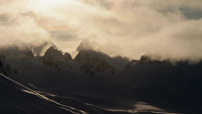 Snow covered mountains