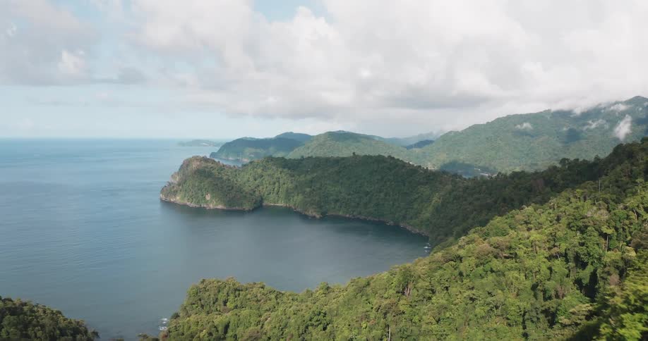 Aerial view of tropical island