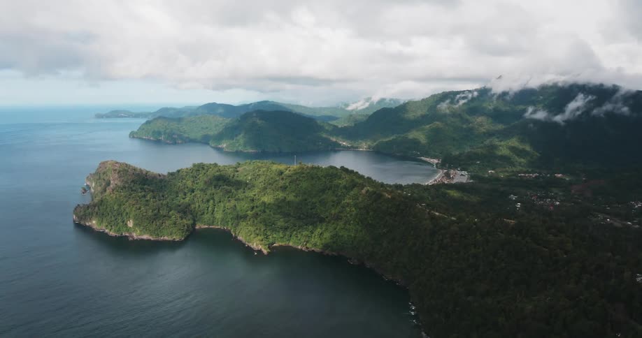 Tropical island aerial