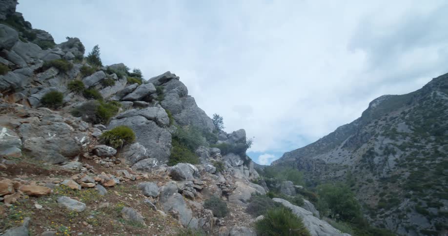 The rocks sit on the mountain