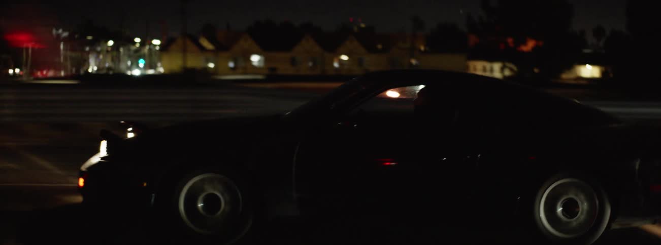 A car driving on a street