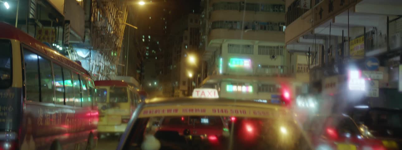 A traffic jam in the city