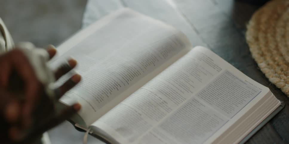 A person is reading a book indoors