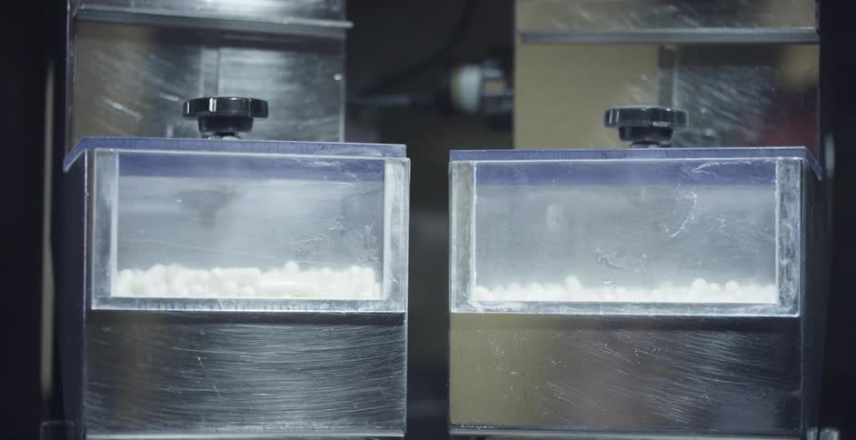 Styrofoam bounces up and down in glass tanks