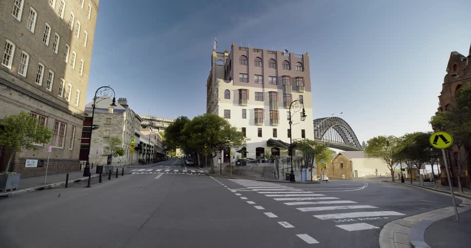 View of empty streets in the city