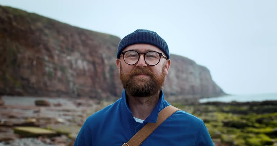 Photographer on beach