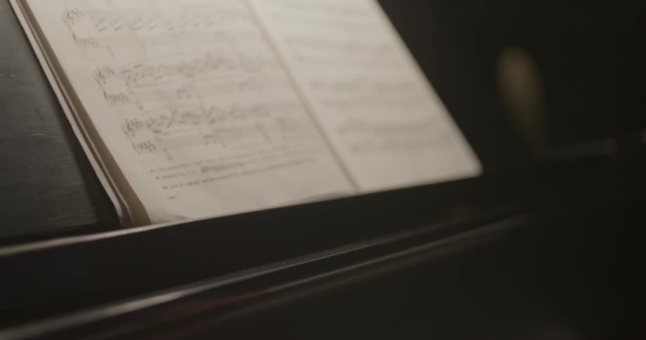Sheet music on a stand