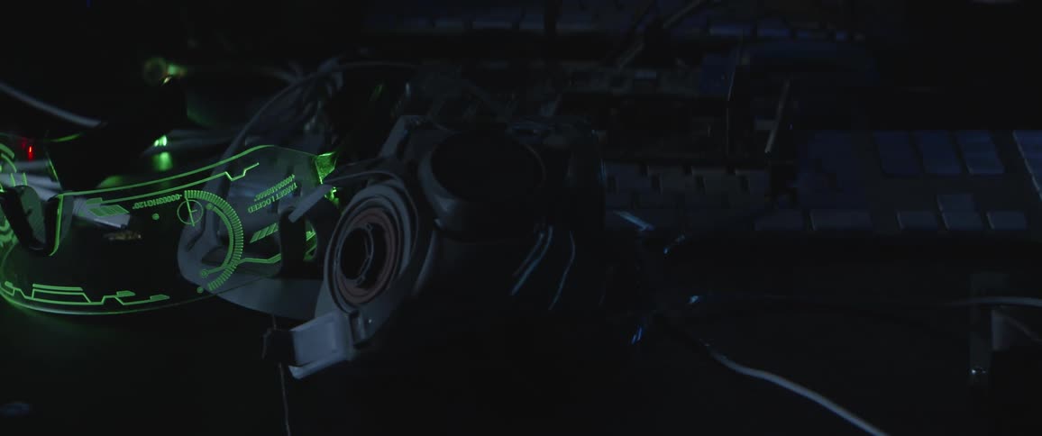 Keyboards on virtual reality equipment on a desk