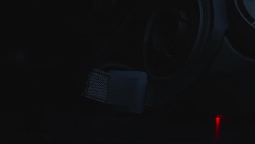 The lights flicker near the speaker