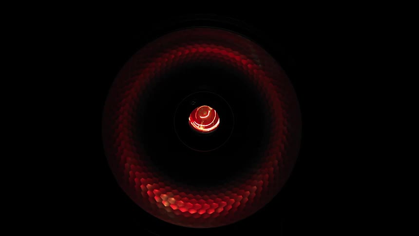 The red surrounds the darkness