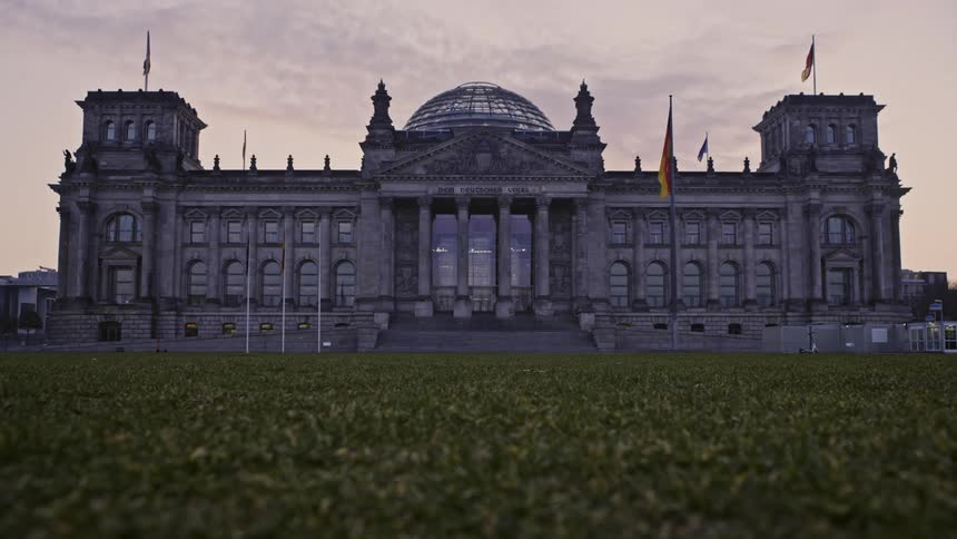 A capitol building is displayed