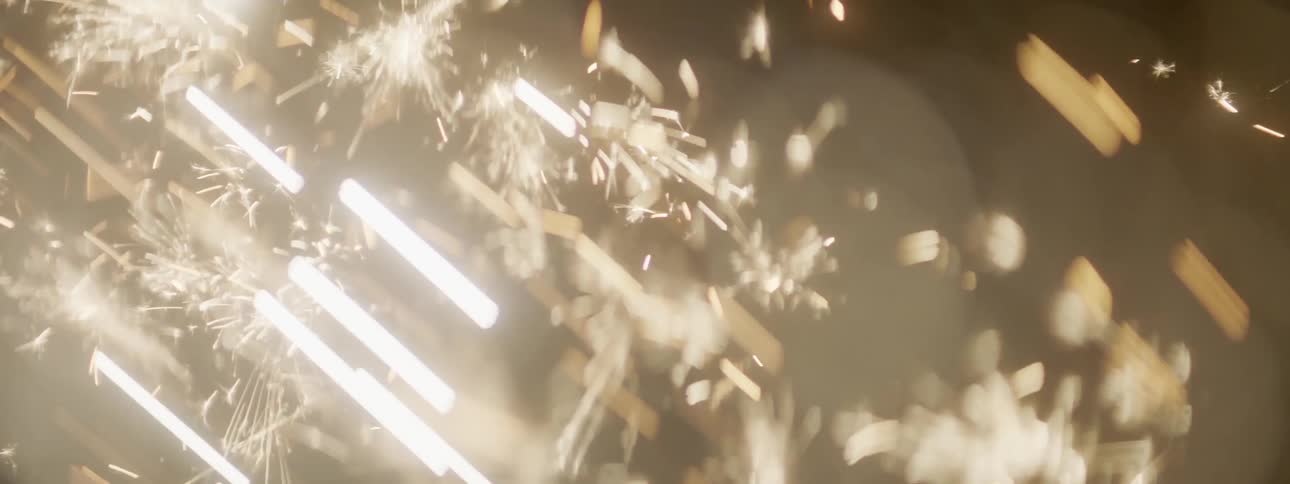 Fireworks go off outdoors at night