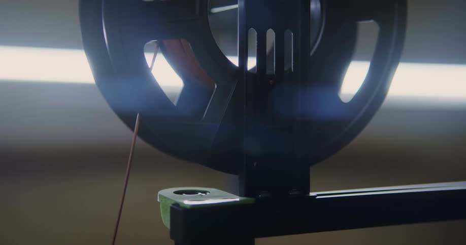 Film is round on a film wheel for a projector