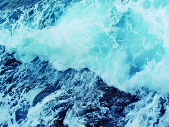 Aerial view of waves in an ocean