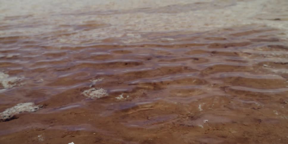 Water moving in a river
