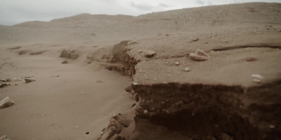 Close up of soil in a desert