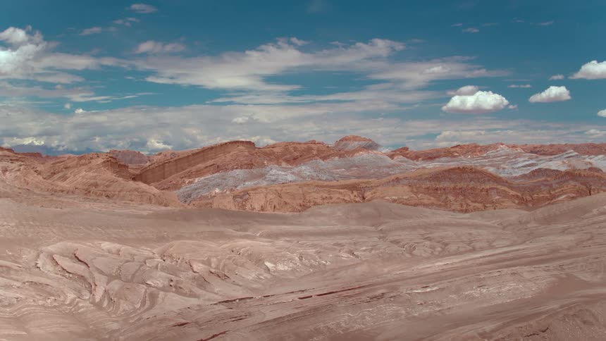 A desert terrain near a mountain range in the badlands