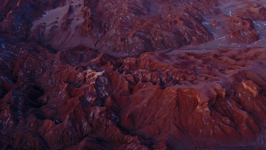 Mountains and canyons in the badlands