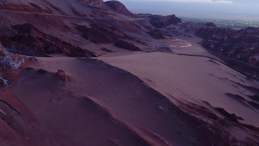 Sand dunes in a desert