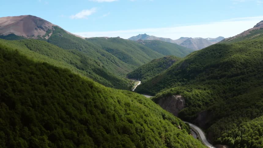 A road going through the hills