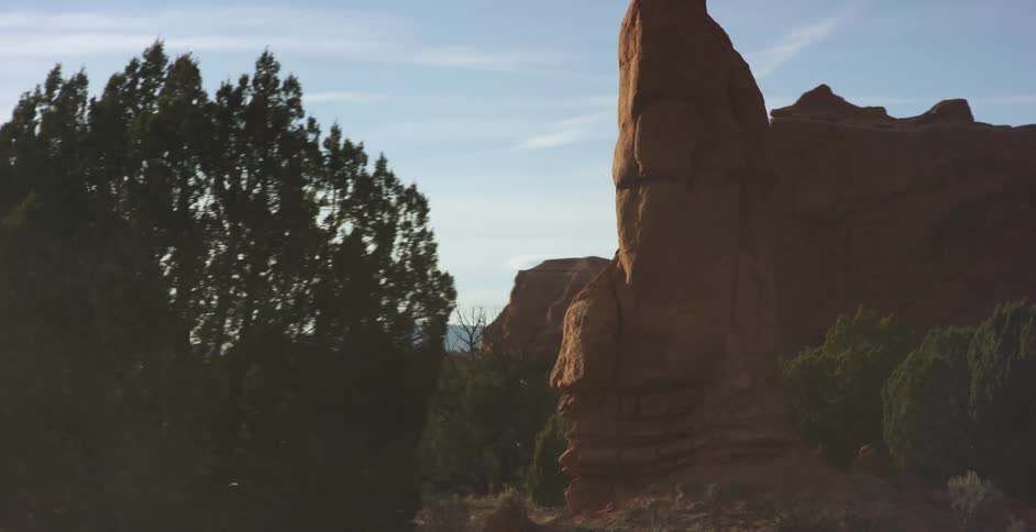 Landscape view of cliffs and canyons
