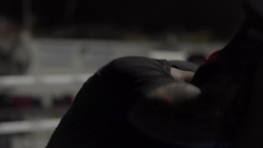 Two men boxing in a ring