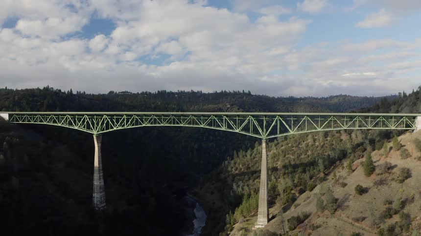 A bridge is displayed outdoors during midday