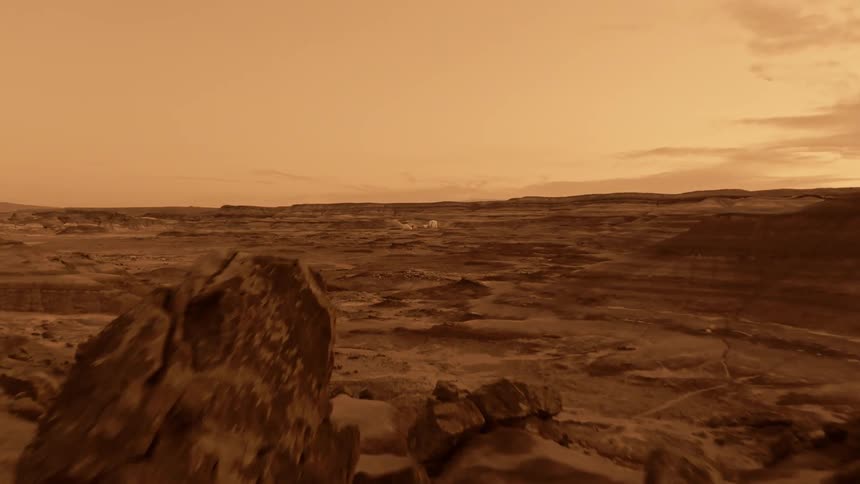 approaching Mars base