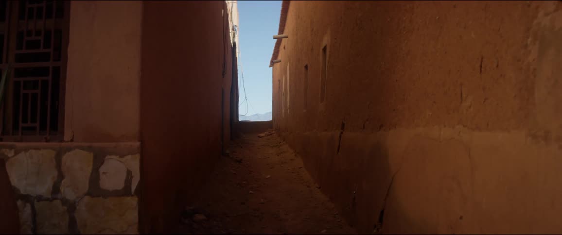A pathway between two buildings