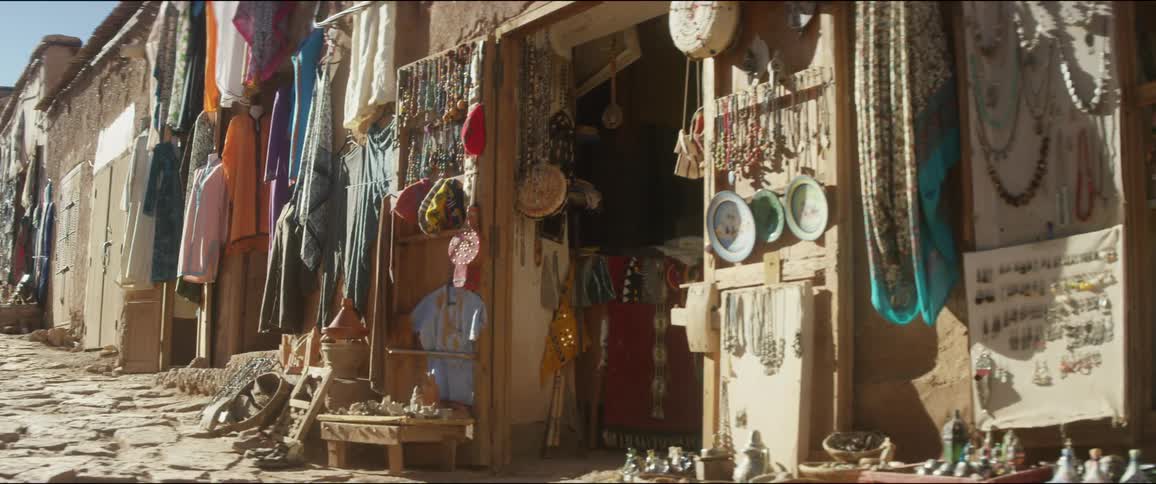 An outdoor market in a village