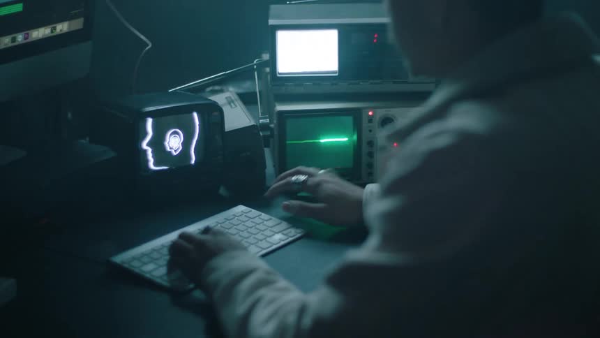 A person is typing on the keyboard