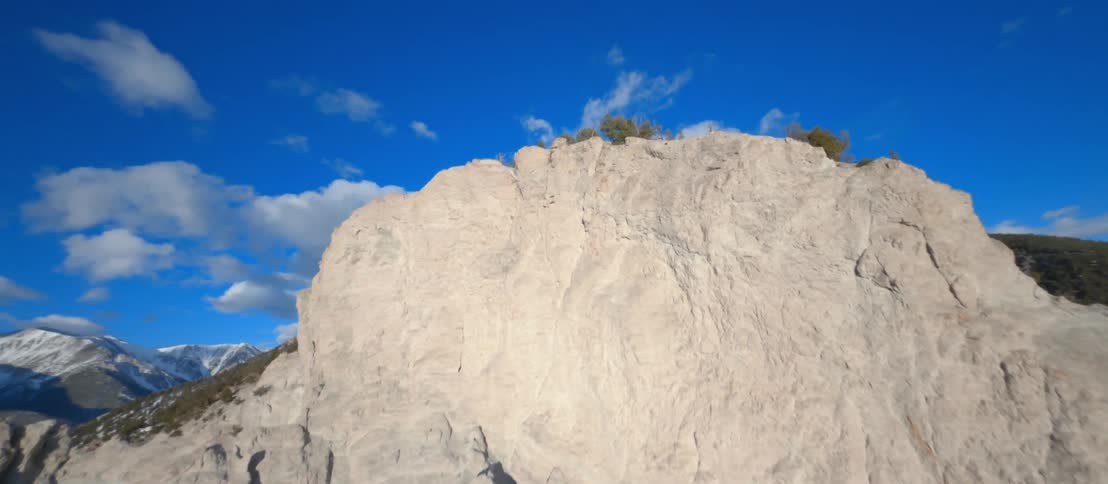 The top of a mountain range