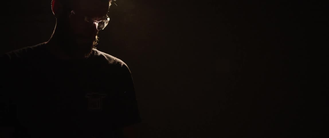 A man inside a dark room