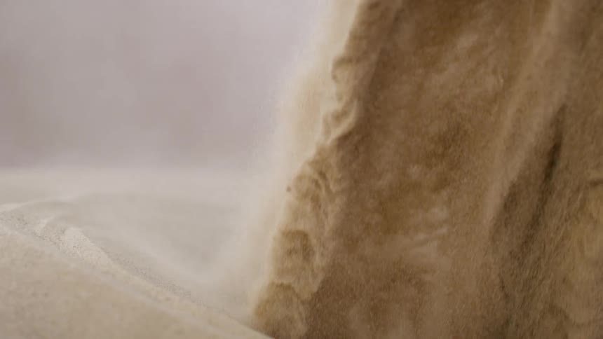 Cement pouring down