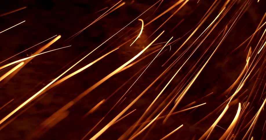 Sparks from a firework move chaotically