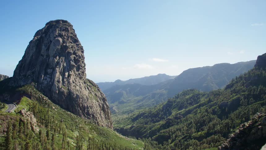 A cliff in a forest