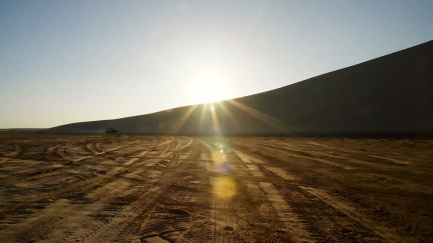 Landscape view of sand in a desert