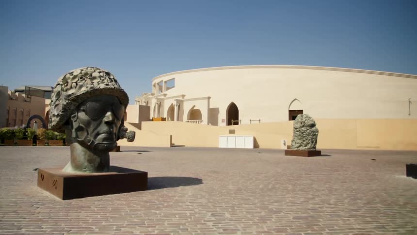 Monuments outside a building