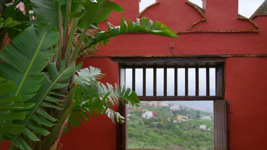 A view of landscape through a window