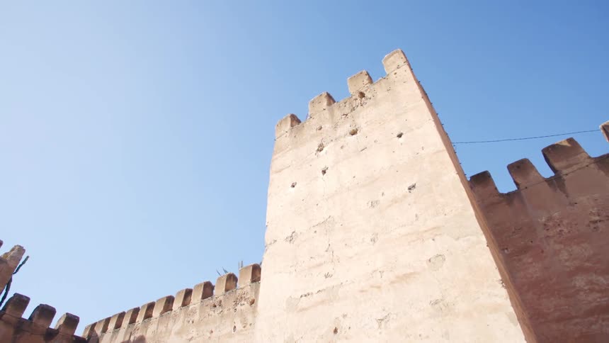 The brick wall on a castle