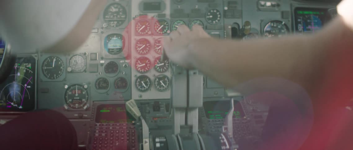 Pilot and copilot view gauges in cockpit and control plane