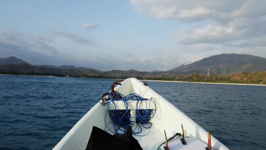 A boat out on a lake