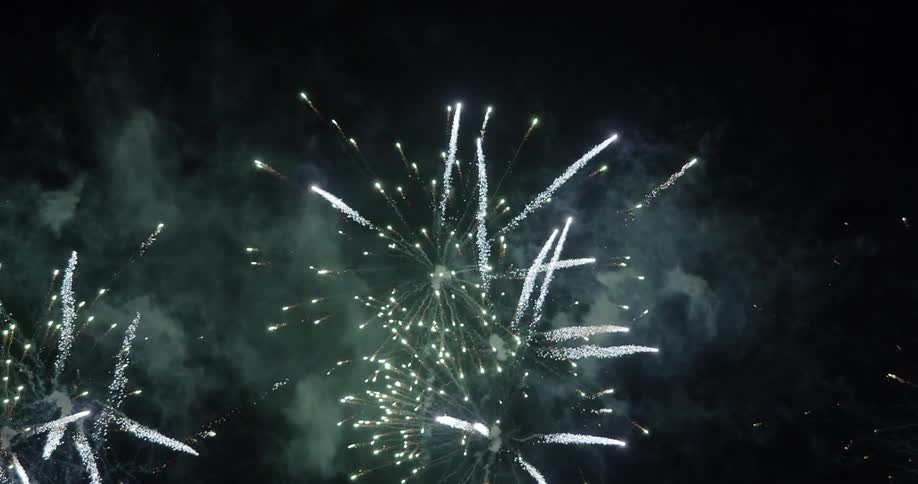 Fireworks in a night sky