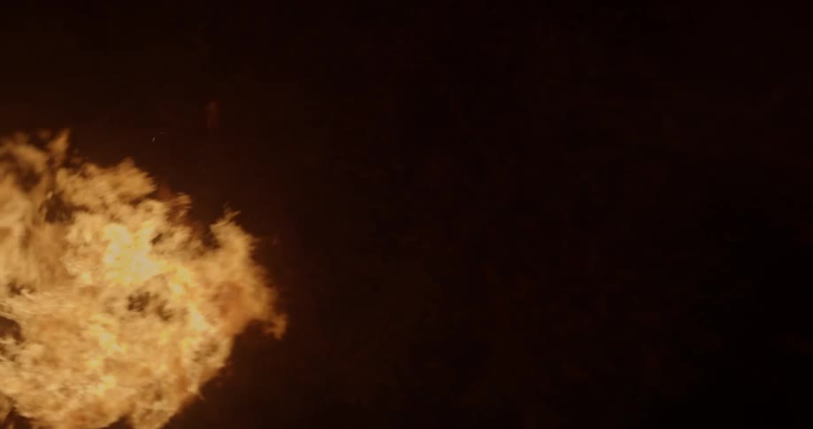 A fire burning outdoors