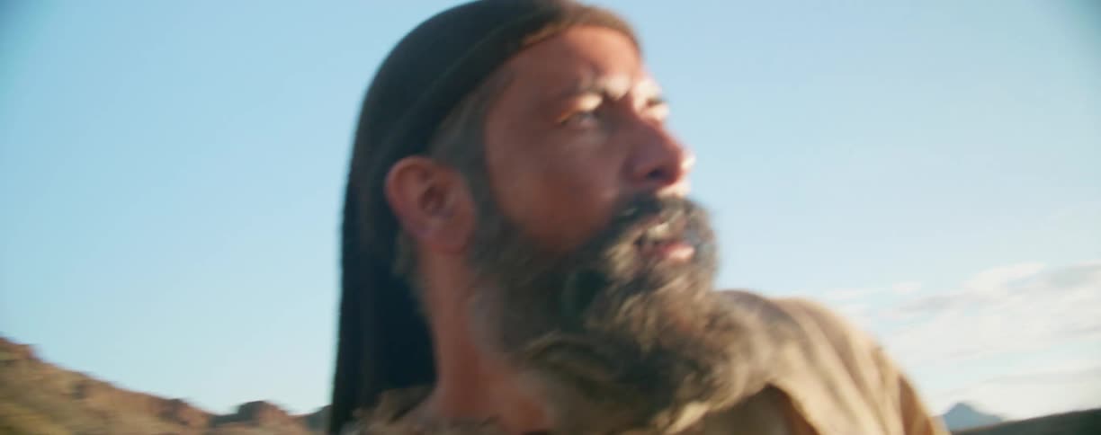 A man looks all around him