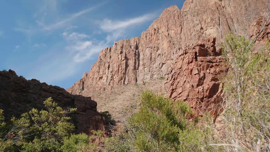 A mountain is displayed during midday