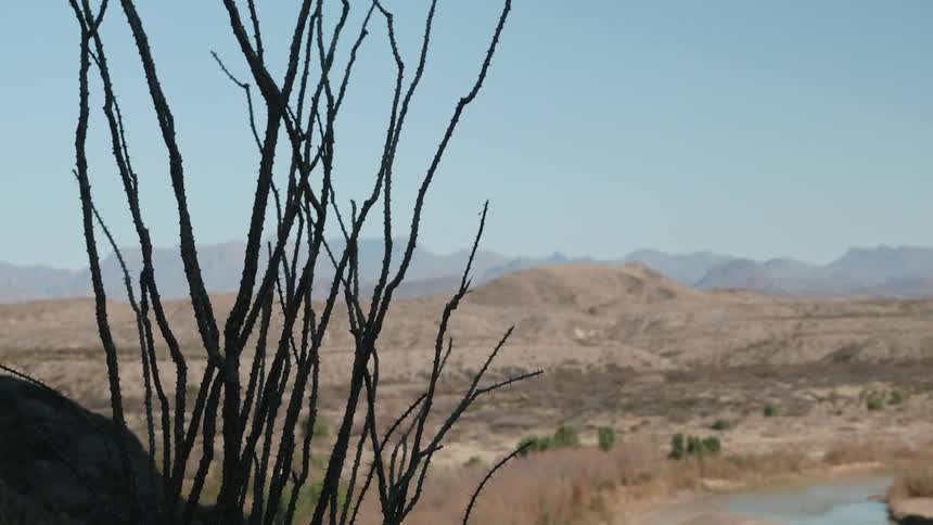 The broad landscape of the badlands on a sunny day